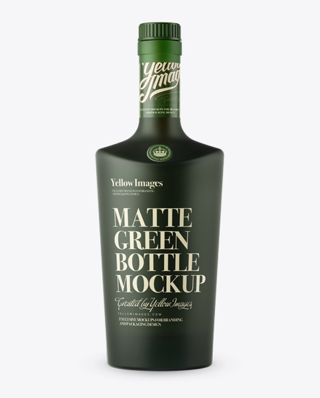Download Matte Green Bottle With Bung Psd Mockup Front View Free 548988 Psd Template Packaging Box Design PSD Mockup Templates
