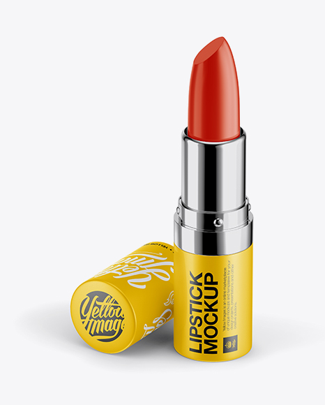 Download Round Lipstick Tube Mockup Half Side View Mockup Free Download