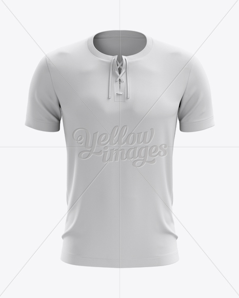 Download Lace-Up Soccer T-Shirt Mockup - Front View in Apparel ...