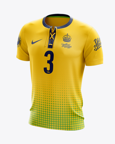 Download Download Lace-Up Soccer T-Shirt Mockup - Halfside View ...