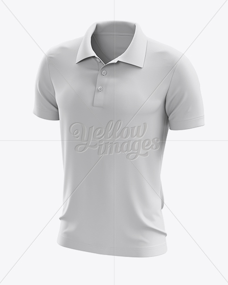 Download Soccer Polo T-Shirt Mockup - Halfside View in Apparel ...