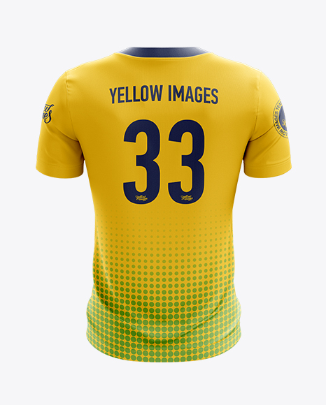 Download Crew Neck Soccer T-Shirt Mockup - Back View in Apparel ...