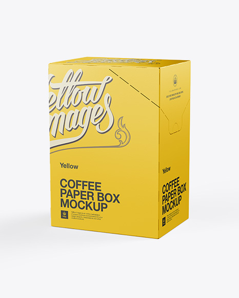 Coffee Paper Box Mockup Right Side 3 4 View Packaging Mockups A4 Brochure Mockups Psd Free Download
