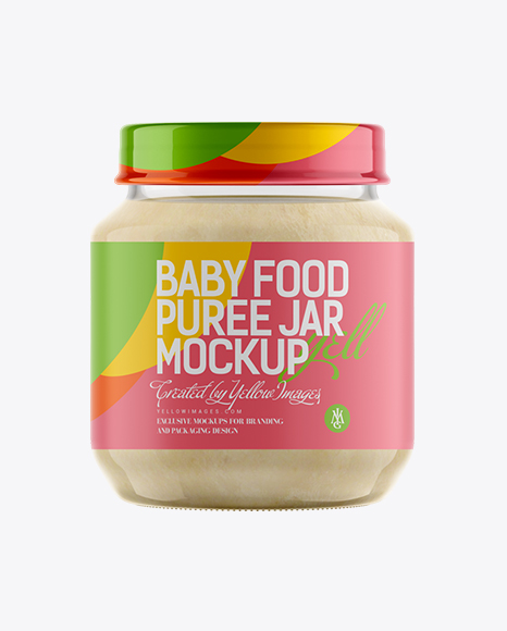 Download Free 141ml Babyfood Banana Puree Jar Mockup Download Free 134013 Mockup Design Cricut PSD Mockup Templates