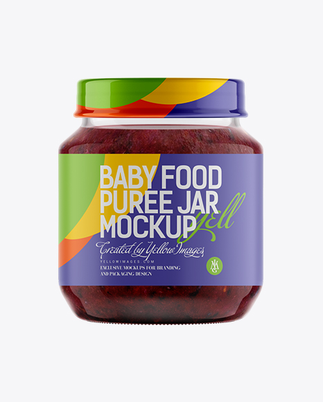 Download 141ml Babyfood Plum Puree Jar Psd Mockup Video Mockup Free Psd Design Yellowimages Mockups