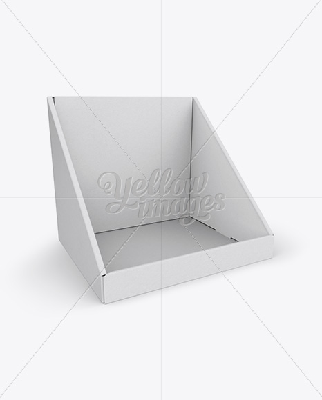 Download Cardboard POS Display Mockup - Halfside View in Indoor ...