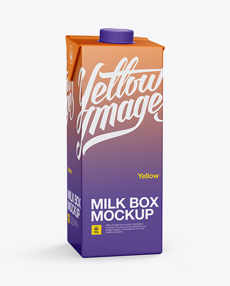 Download 1l Carton Box Mockup 45 Half Side View 1l Milk Carton Pack With Glass Mockup PSD Mockup Templates