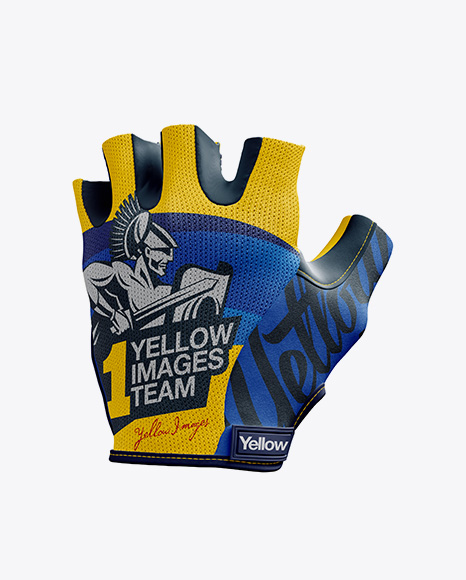 Cycling Glove Mockup - Front View and Backside View ...