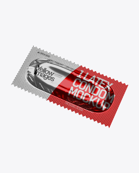 Download Metallic Condom Sachet Psd Mockup Halfside View Free Download Mockups PSD Mockup Templates