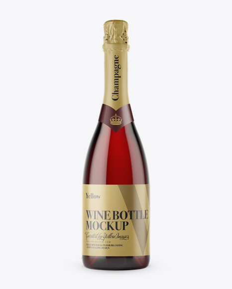 Dark Red Champagne Bottle Hq Psd Mockup Front View Mockup Psd 68011 Free Psd File Templates