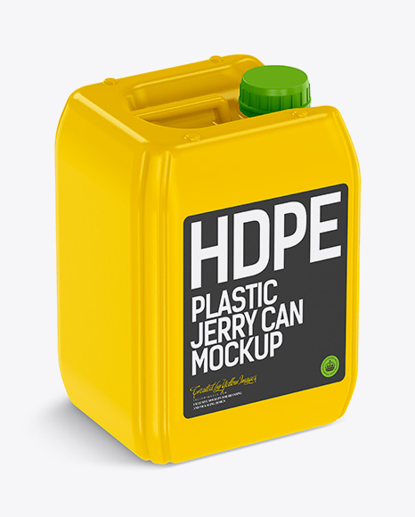 Download Free Mockups 10L Plastic Jerry Can Mockup - Halfside View ...