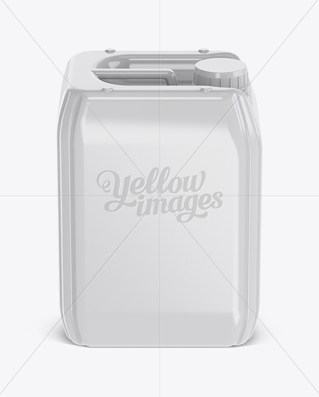 Download 10L Plastic Jerry Can Mockup - Front View in Jerrycan Mockups on Yellow Images Object Mockups