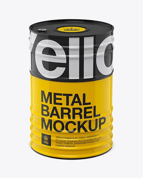 Download 200l Metal Barrel Mockup Front View High Angle Shot Packaging Mockups Psd Mockups Erstellen PSD Mockup Templates