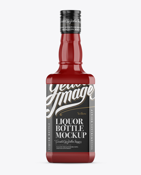 Liquor Bottle PSD Mockup Front View