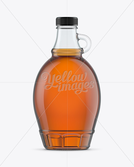 Download Glass Maple Syrup Bottle Mockup in Bottle Mockups on Yellow Images Object Mockups
