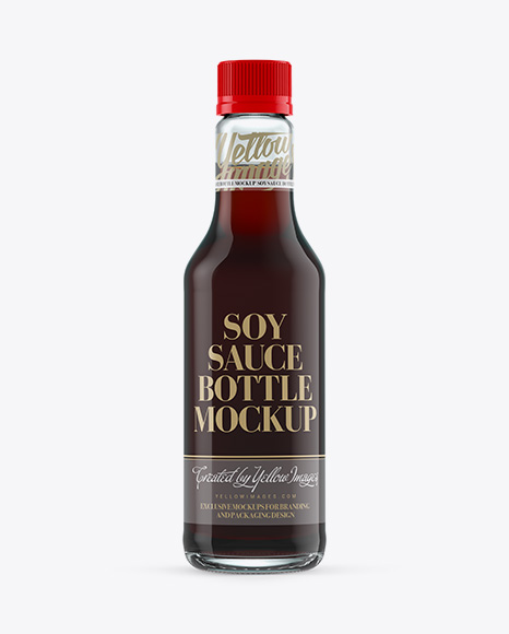 Download Soy Sauce Glass Bottle Mockup Free Mockup Template