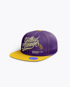 Snapback Cap with Sticker Mockup (Left Half Side View) in ...