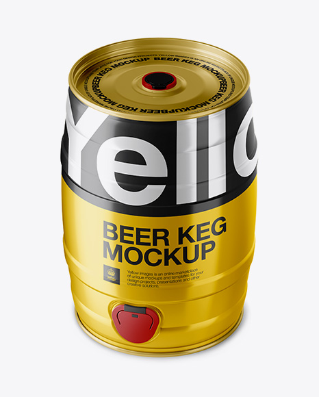 5L Beer Keg Mockup - Front View (High-Angle Shot) 5L Beer Keg Mockup - Front View (High-Angle Shot)