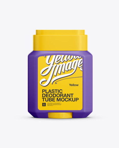 Matte Plastic Deodorant Tube PSD Mockup