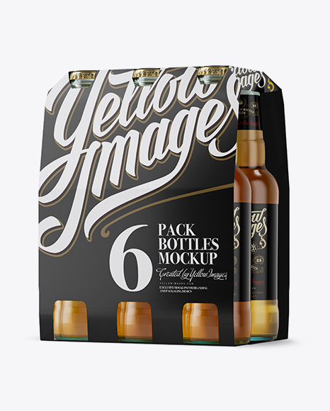 Download White Paper 6 Pack Beer Bottle Carrier Mockup Halfside View All Free Download Mockup Premium