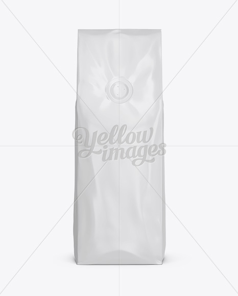 Download 250g Glossy Coffee Bag With Valve Mockup - Front View in Bag & Sack Mockups on Yellow Images ...