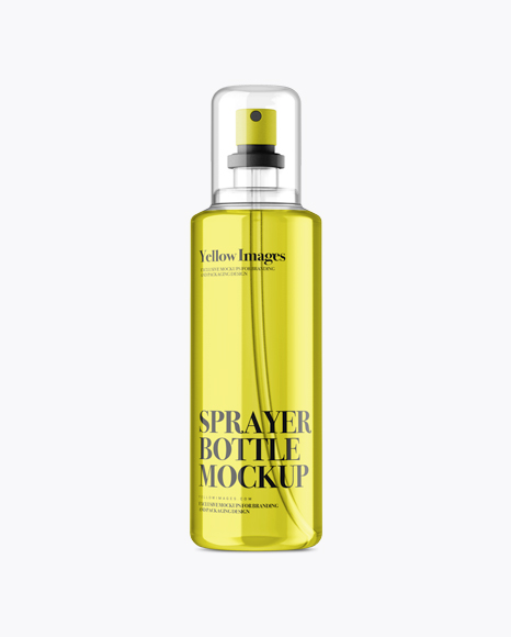 Download Cosmetic Sprayer Bottle Mockup in Bottle Mockups on Yellow Images Object Mockups