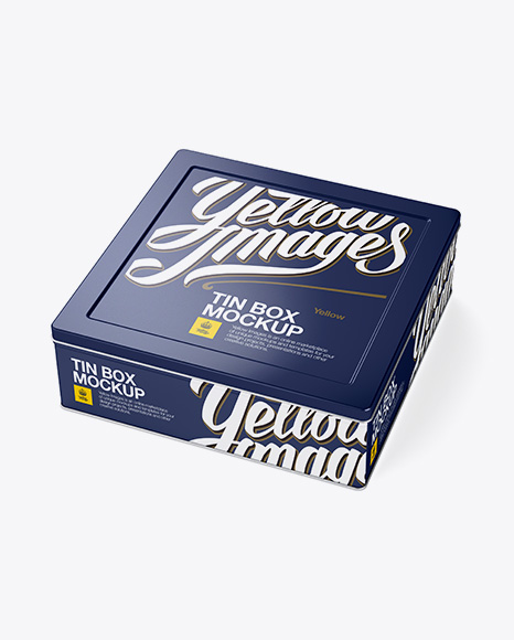 Download Metallic Tin Box Mockup Halfside View High Angle Shot Packaging Mockups Psd Mockups Free For Commercial Use Yellowimages Mockups