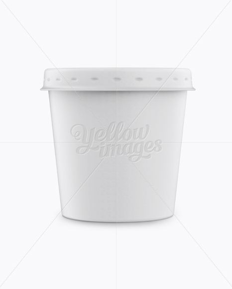 Ice Cream Cup Mockup in Cup & Bowl Mockups on Yellow Images Object Mockups