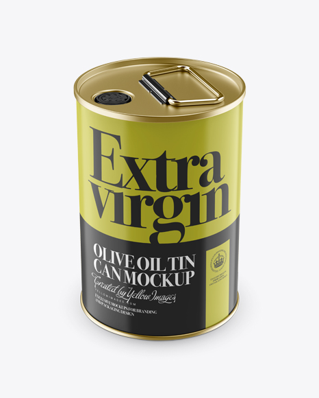 Download Olive Oil Tin Can Mockup - Half-Side View - Olive Oil Tin Can Mockup - Halfside View - Olive Oil ...