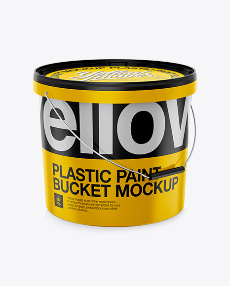 Download Download Plastic Paint Bucket Mockup Halfside View Object Mockups Free High Quality Mockup Templates PSD Mockup Templates