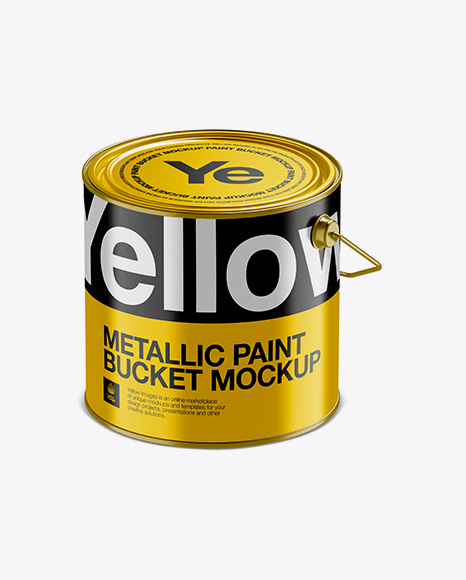 Download 3l Metallic Paint Bucket Mockup Halfside View High Angle Shot Packaging Mockups Free Design Resources And Mockups For Designers PSD Mockup Templates