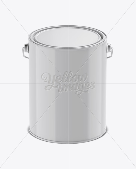Download 5L Glossy Metallic Paint Bucket Mockup - Front View (High ... Yellowimages Mockups