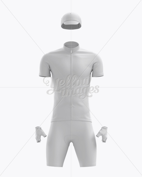 Download Men's Full Cycling Kit Mockup (Front View) in Apparel ...