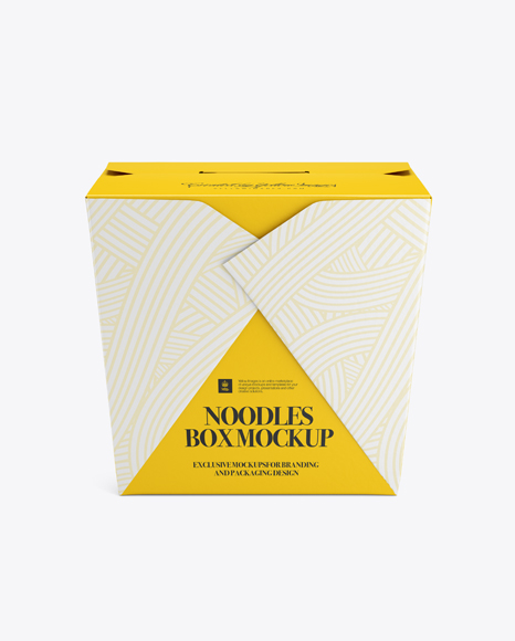 Noodles Box Mockup in Box Mockups on Yellow Images Object Mockups