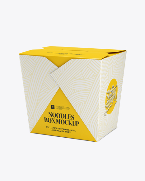 Download Noodles Box Mockup Half Side View Packaging Mockups Psd Mockups Stationery PSD Mockup Templates