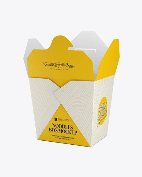 Opened Noodles Box Mockup Half Side View Packaging Mockups Free Psd Packaging Mockups