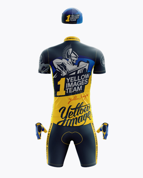 Download Men's Full Cycling Kit Mockup (Back View) in Apparel ...