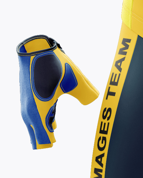 Download Men's Full Cycling Kit Mockup (Back View) in Apparel Mockups on Yellow Images Object Mockups