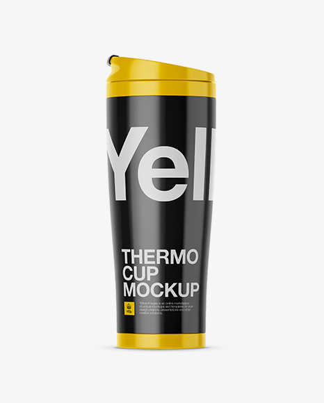 Glossy Plastic Thermo Cup Mockup Free Psd Mockups Water Bottle Download