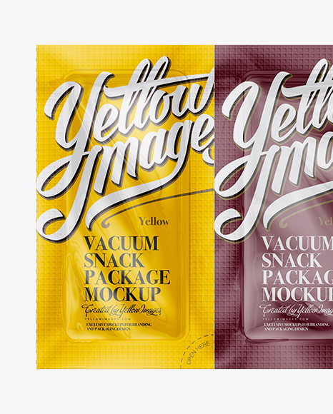 Download Vacuum Snack Package Mockup - Front View in Sachet Mockups ...