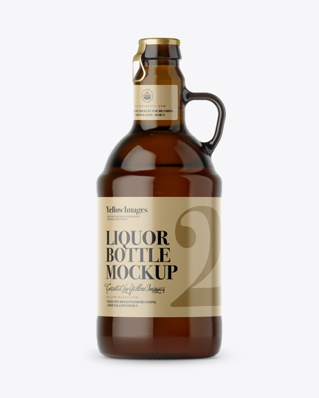 Download Dark Amber Glass Bottle With Handle Mockup Packaging Mockups 3d Logo Mockups Free Download Yellowimages Mockups