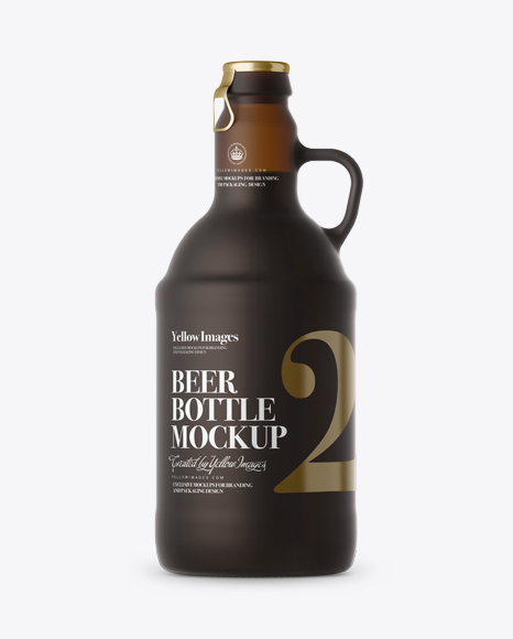 Download Amber Matte Beer Bottle Mockup Front View Packaging Mockups 3d Logo Mockups Free Download Yellowimages Mockups