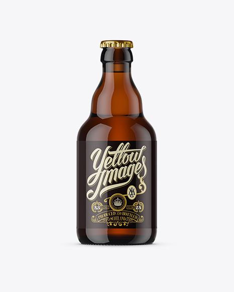 Download Download Psd Mockup 330Ml Amber Glass Beer Beer Bottle ...
