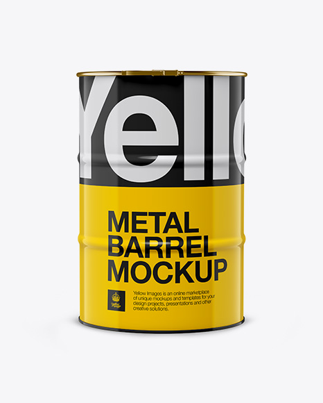 Download Download Psd Mockup 200l Barrel Can Chemical Container Exclusive Mockup Eye Level Eye Level Shot Fuel PSD Mockup Templates