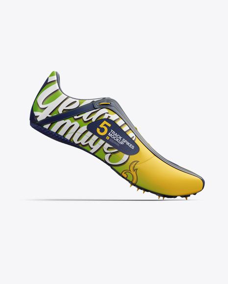 Download Track Spikes Mockup - Halfside Back View - Track Spikes ...