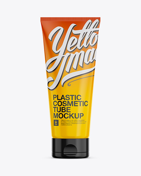 Download Plastic Face Wash Tube Mockup in Tube Mockups on Yellow Images Object Mockups