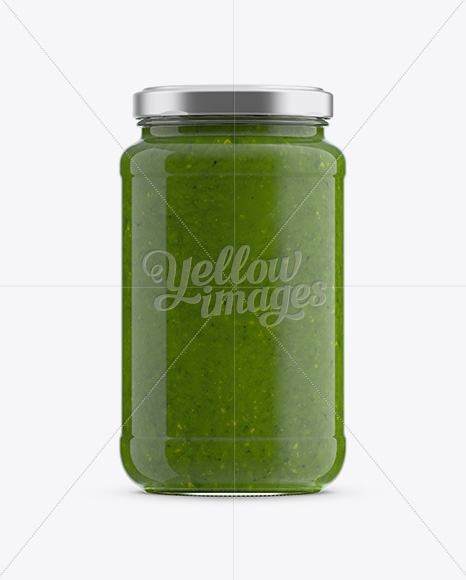 Download Pesto Sauce Jar Mockup in Jar Mockups on Yellow Images Object Mockups