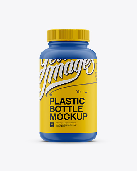 Plastic Bottle PSD Mockup Front View