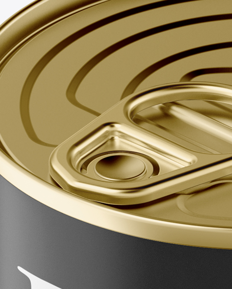 Olives Tin With Metal Ring Mockup (High-Angle Shot) in Can Mockups on