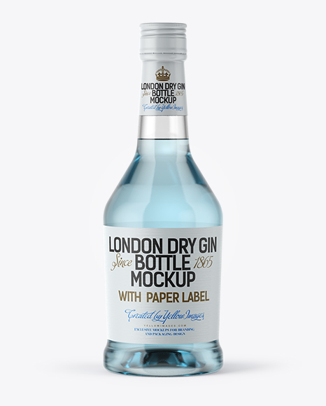 Download Clear Glass Gin Bottle Mockup Object Mockups 3d Logo Mockups Free Download